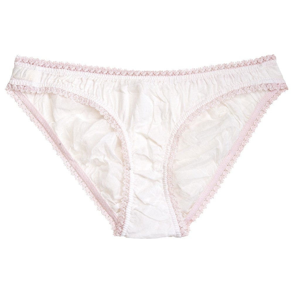 Women's Cotton Panties On Pink Background. Pink Underwear. Stock